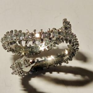 Kendra Scott Centipede  Elegant Silver Spiral Ring